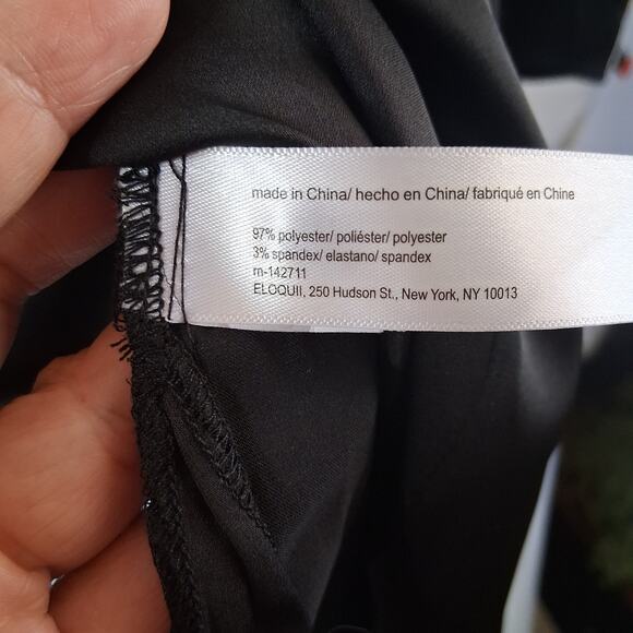 Eloquii NWT Women Black Halter Neck Drape Sleeve Dressy Party Formal Blouse-26 - Picture 7 of 7